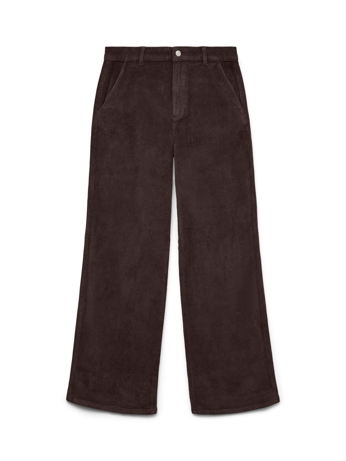 Vero Moda Γυναικείο Καφέ Κοτλέ Παντελόνι Wide-Leg