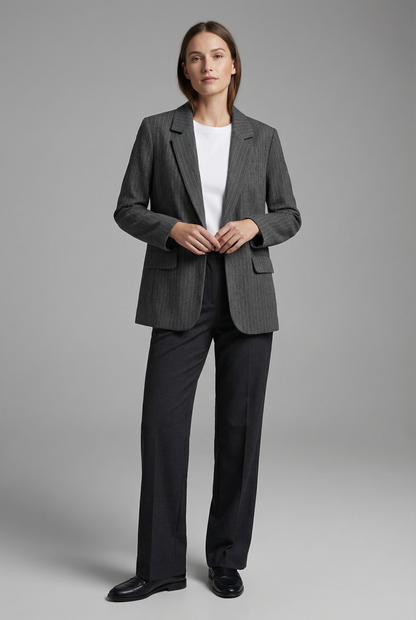 Slim Blazer με Ρίγες