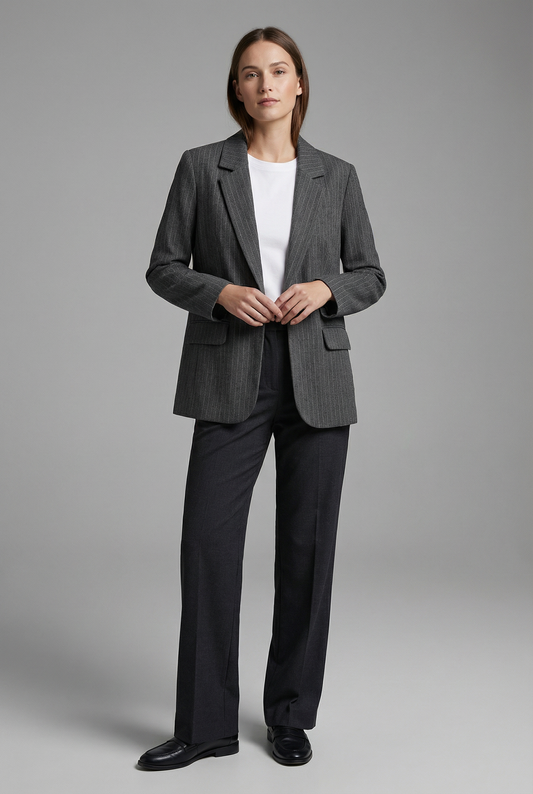 Slim Blazer με Ρίγες