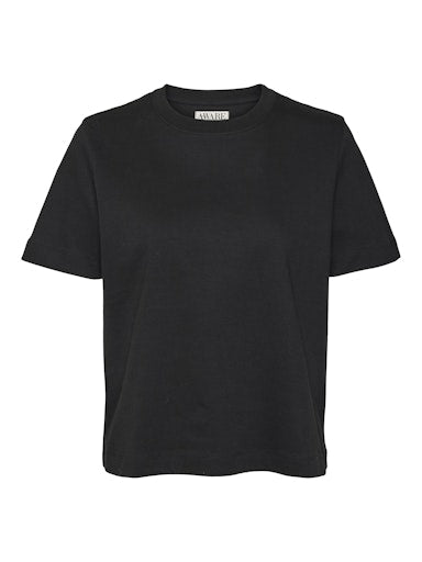 Vero Moda Γυναικείο Μαύρο Basic T-shirt από 100% Οργανικό Βαμβάκι 
