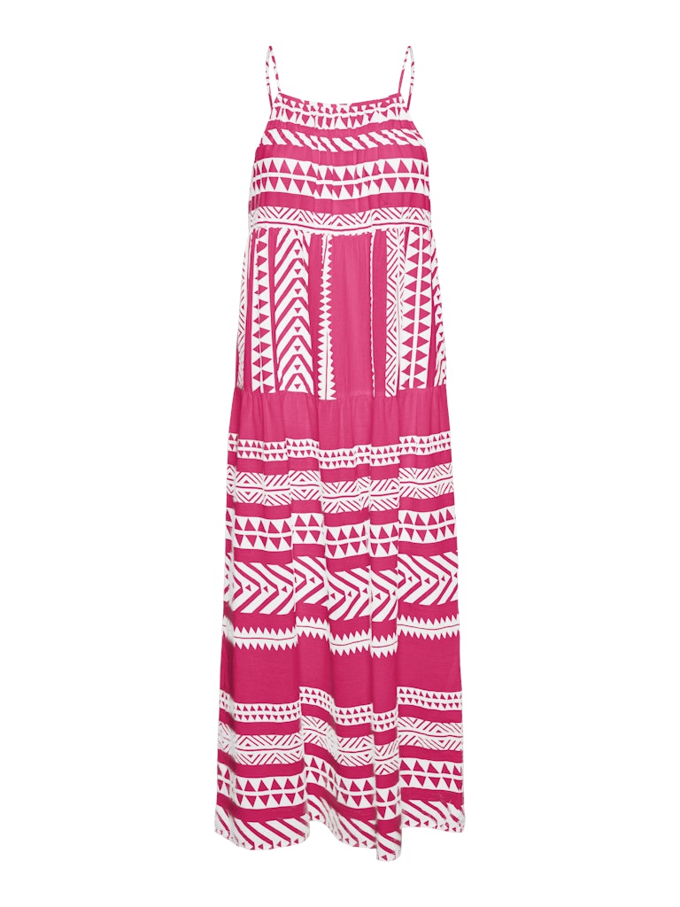 Vero Moda γυναικείο maxi φόρεμα με geometric print και τιράντες