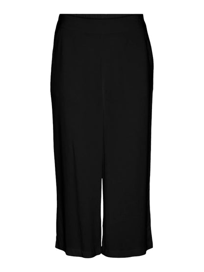 VERO MODA γυναικείο παντελόνι cullote σε επίπεδη λήψη - ψηλόμεσο με λάστιχο στη μέση και φαρδιά γραμμή