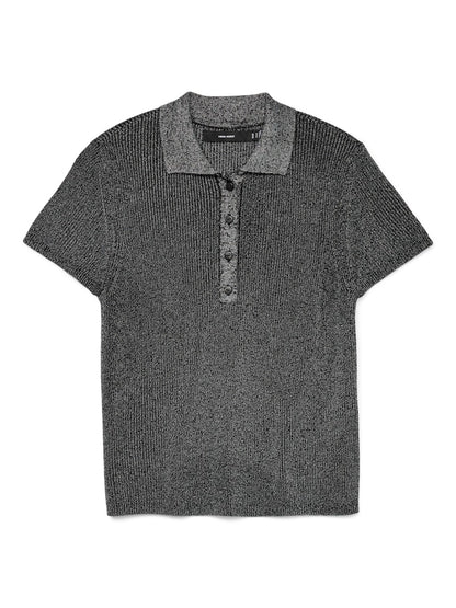 Vero Moda γυναικείο πλεκτό polo με glitter λεπτομέρειες και κοντά μανίκια