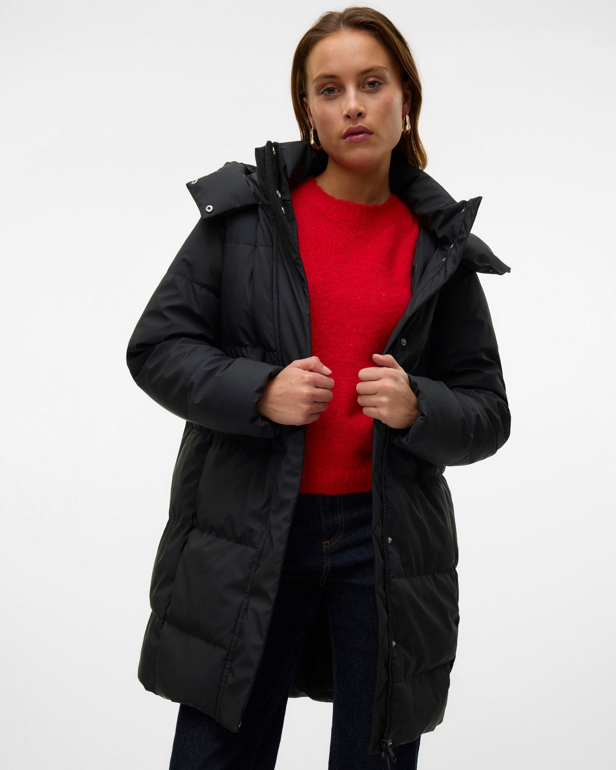 VERO MODA Puffer Jacket - μπροστινή όψη cozy στυλ