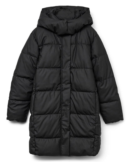 VERO MODA Μακρύ Puffer Jacket Κουκούλα Μαύρο