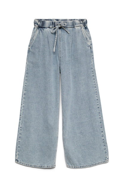 VERO MODA jeans wide leg fit light blue - flat lay μπροστά