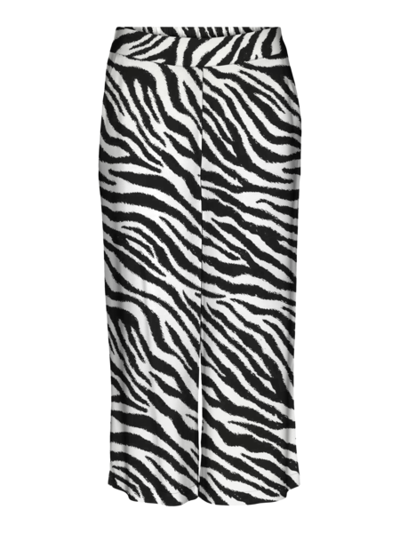 VERO MODA παντελόνι cullote με εντυπωσιακό animal print, μπροστινή όψη με φαρδιά γραμμή