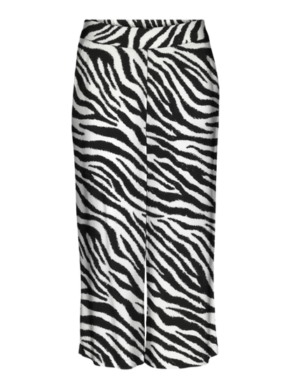 VERO MODA παντελόνι cullote με εντυπωσιακό animal print, μπροστινή όψη με φαρδιά γραμμή