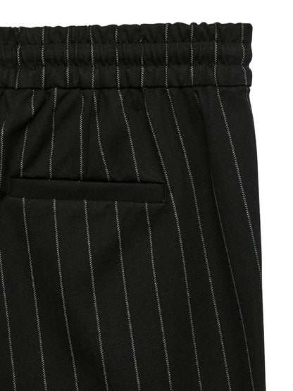 VERO MODA παντελόνι ελαστική μέση black white stripe - λεπτομέρεια ελαστικής μέσης