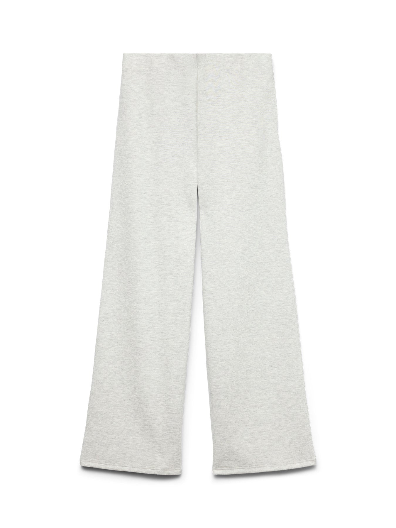 VERO MODA Γυναικείο Παντελόνι Wide Leg Ψηλόμεσο Ανοιχτό Γκρι Μελανζέ