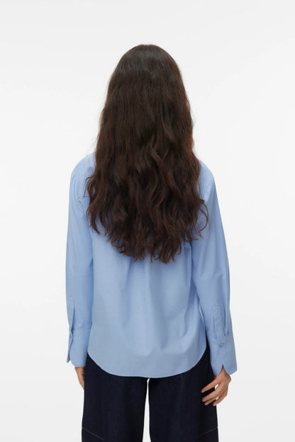 VERO MODA Πουκάμισο γαλάζιο κανονική εφαρμογή πίσω όψη