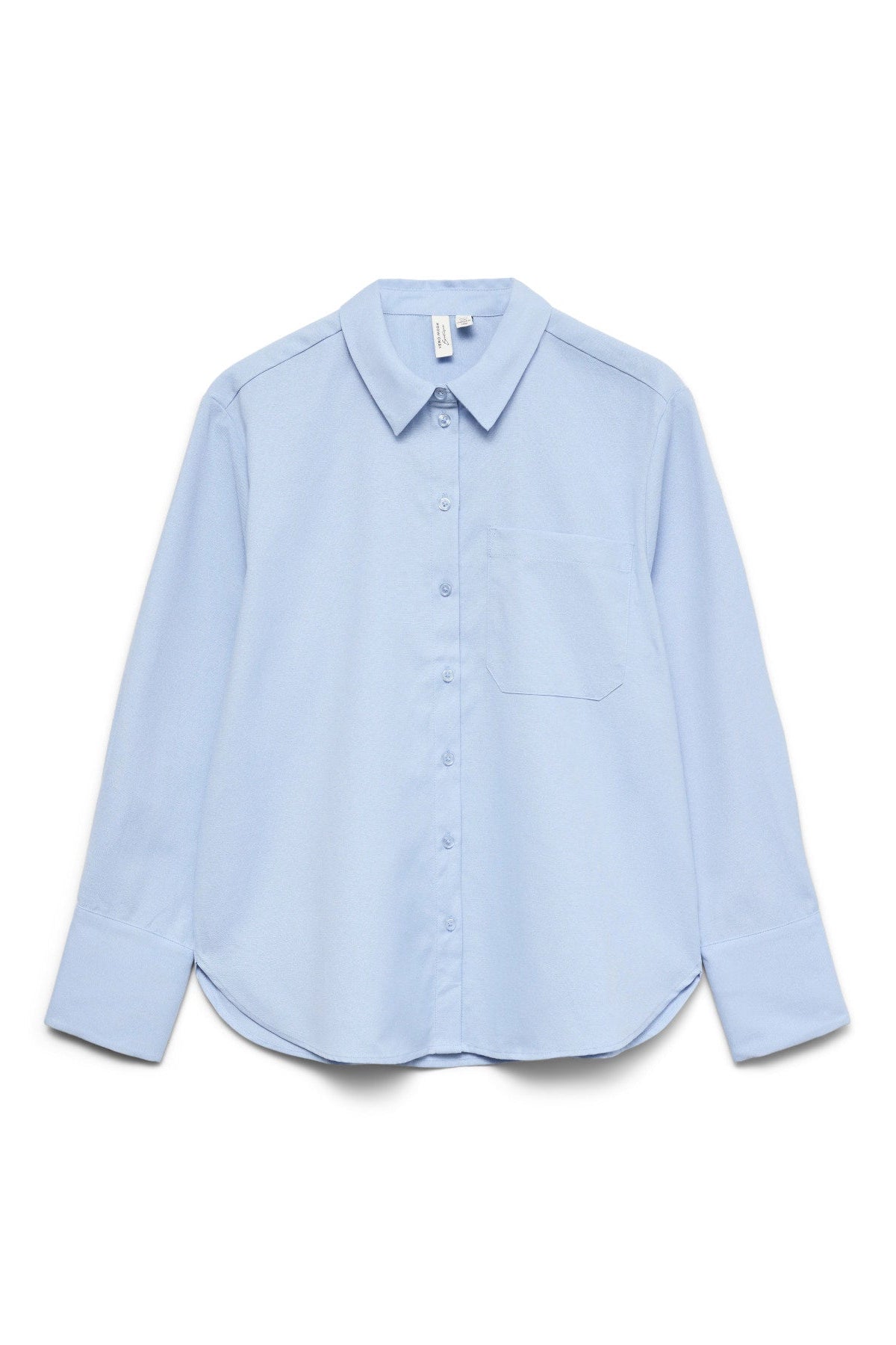 VERO MODA Πουκάμισο γαλάζιο μακρυμάνικο κλασικός γιακάς κανονική εφαρμογή