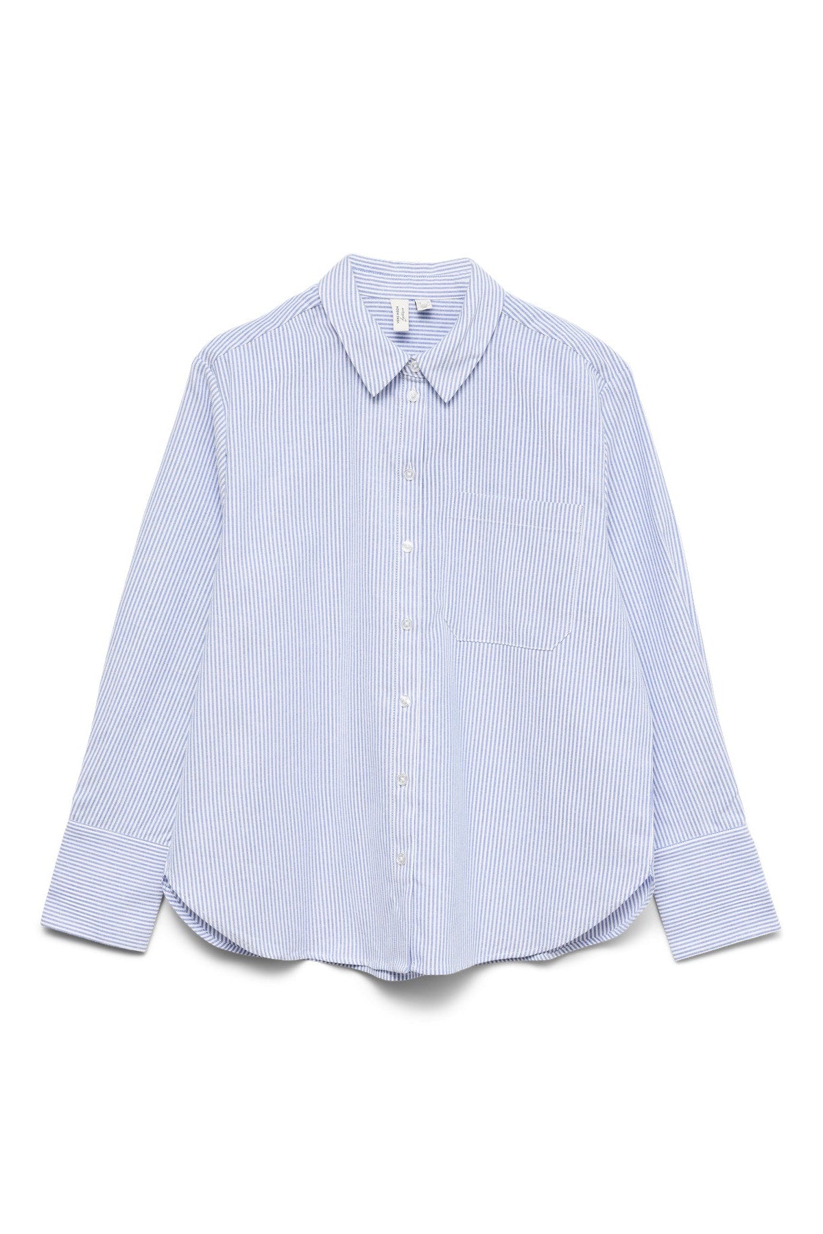 VERO MODA Πουκάμισο Regular Fit Ριγέ Γαλάζιο Λευκό 