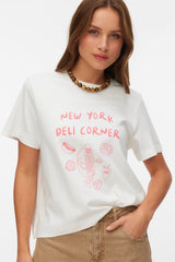 T-shirt Regular Fit με Τύπωμα New York Deli Corner