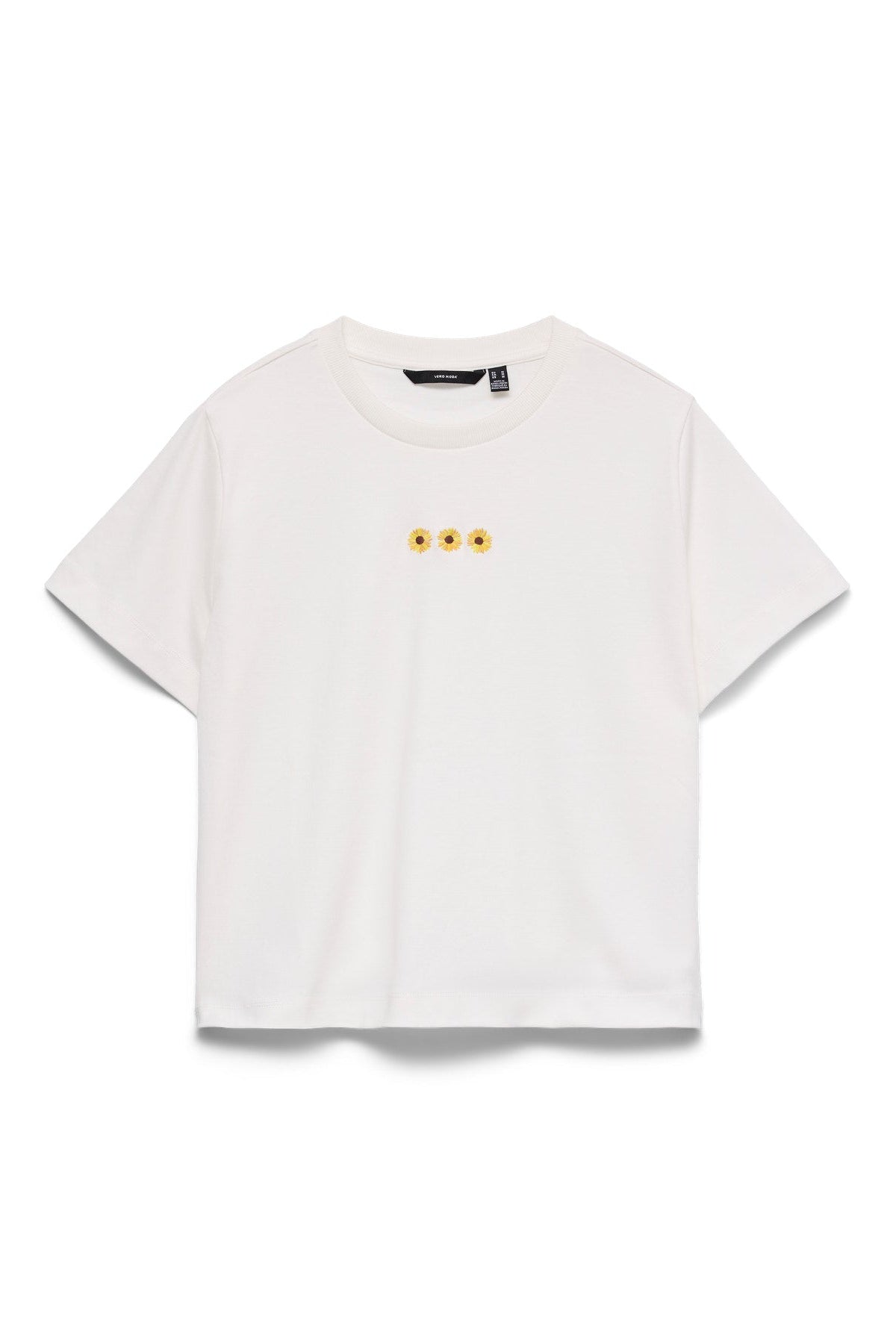 λευκό t-shirt Vero Moda με sunflower print μπροστινή όψη
