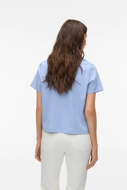 γυναικείο t-shirt vero moda γαλάζιο πίσω όψη
