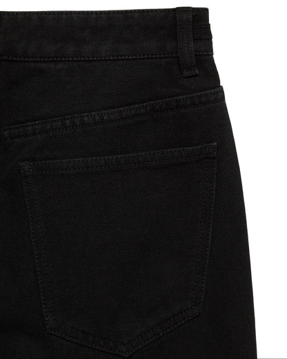 Λεπτομέρεια πίσω τσέπης γυναικείου wide fit τζιν VERO MODA μαύρο KATHY
