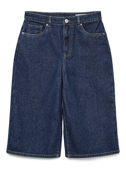 VERO MODA γυναικεία τζιν βερμούδα 2025 ψηλόμεση stonewash vintage look μοντέρνο στυλ άνοιξη καλοκαίρι