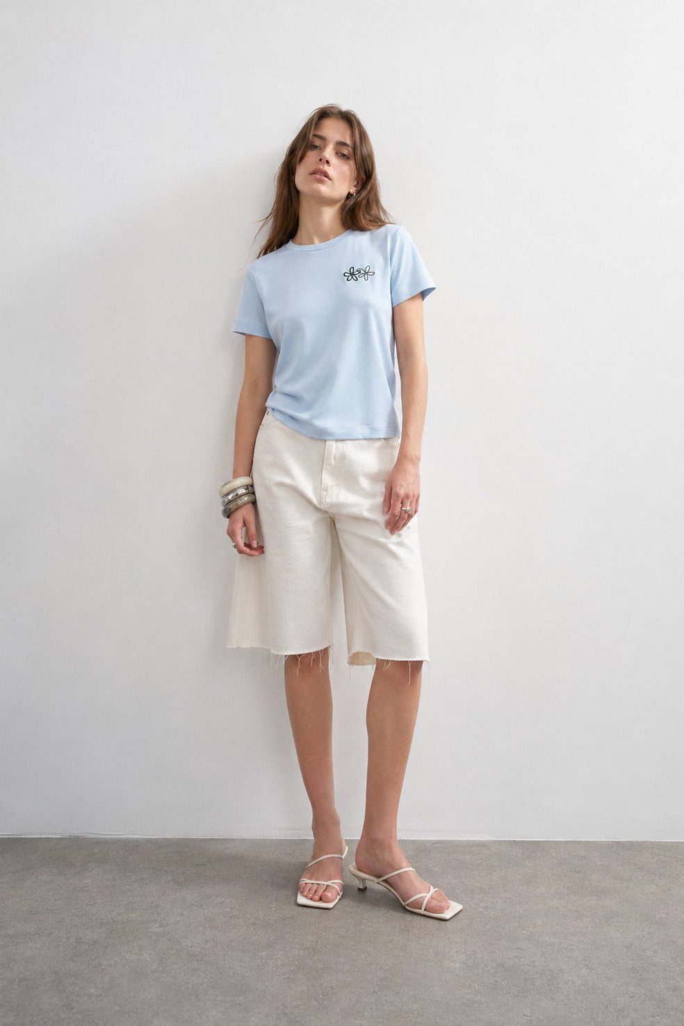 T-shirt από Οργανικό Βαμβάκι Flowers Print