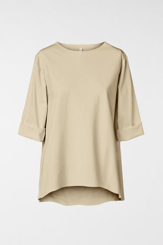 Γυναικείο Ασύμμετρο μπεζ t-shirt Punto Milano Wendy Trendy